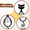 Cat Shaped Wall Clock Acrylic Hanging Modern Multipurpose Indoor Decor Mute for Kids Room