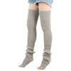 Female Legwear 80cm Leg Warmers Knitted Winter Warmth Warm Foot Cover Solid Color Wool Material Boot Warmers Yoga Practice
