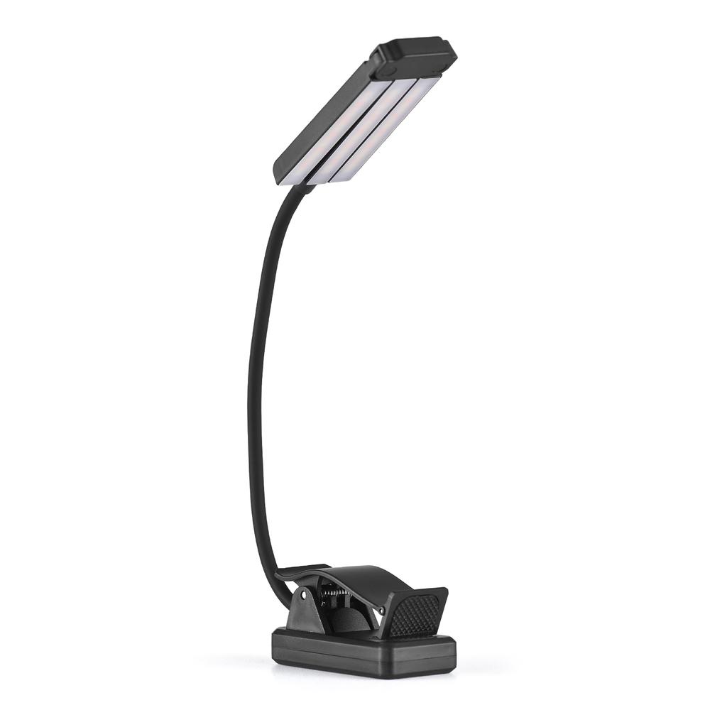 Notenpultleuchte mit Klemme T-Form Faltbare Lampe 51 LED-Perlen 4 Farbtemperaturen 12 Helligkeiten