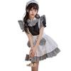Halloween Costume Lolita Maid Outfit Cook's Daily Black and White Plaid Cosplay Maid Lolita Dress