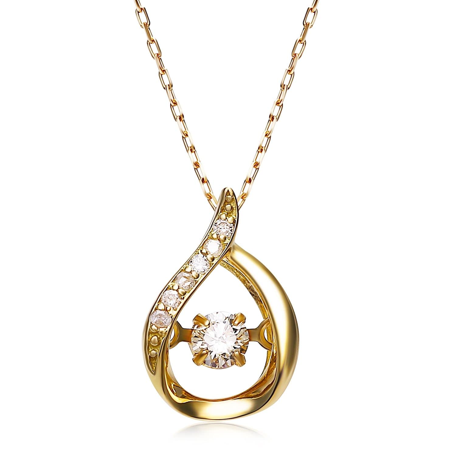 

Diamond Necklace K18YG Yellow Gold Dancing Drop [Lara Christie] 0.1ct lpi51-0023-yg