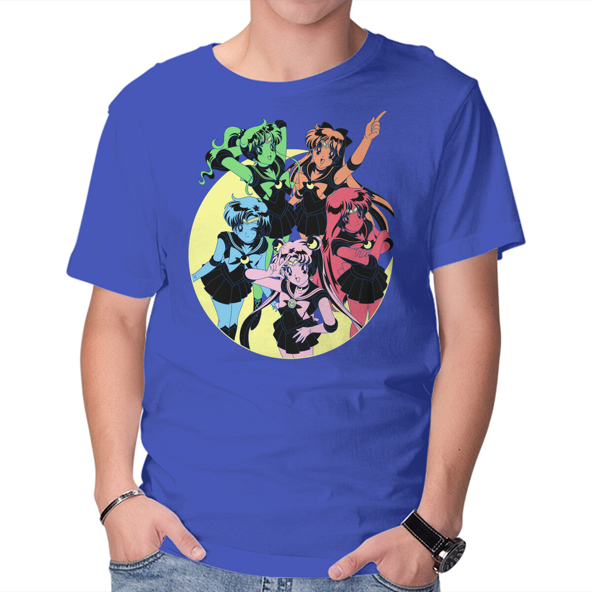 Unisex Crew Neck T-Shirt Sailor Colors Graphic Short Sleeve Casual Tee XXXL