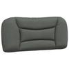 VidaXL Headboard Cushion, Reading Pillow with Zipper, Reading Cushion for Bed Bedroom, Grey 374526