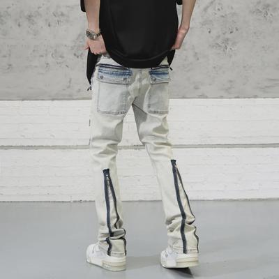 2023 Retro Street Style Schlagjeans mit Reißverschluss hinten - Unisex Schwergewichts-Mode