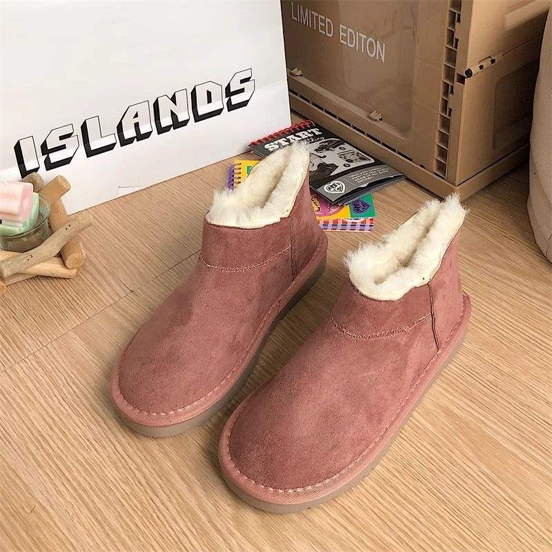 Warm and comfortable~ South Korea INS thickened fluffy snow boots women's 2025 winter new velvet non-slip warm cotton shoes