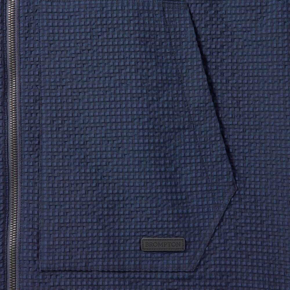 Brompton London Seersucker Set Full Zip Hoodie - Navy (P242Mjp532)