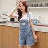 Denim Fashion Overalls Women's Overalls Shorts Women's Letter Printing Loose Denim Overalls Denim Five-point Pants