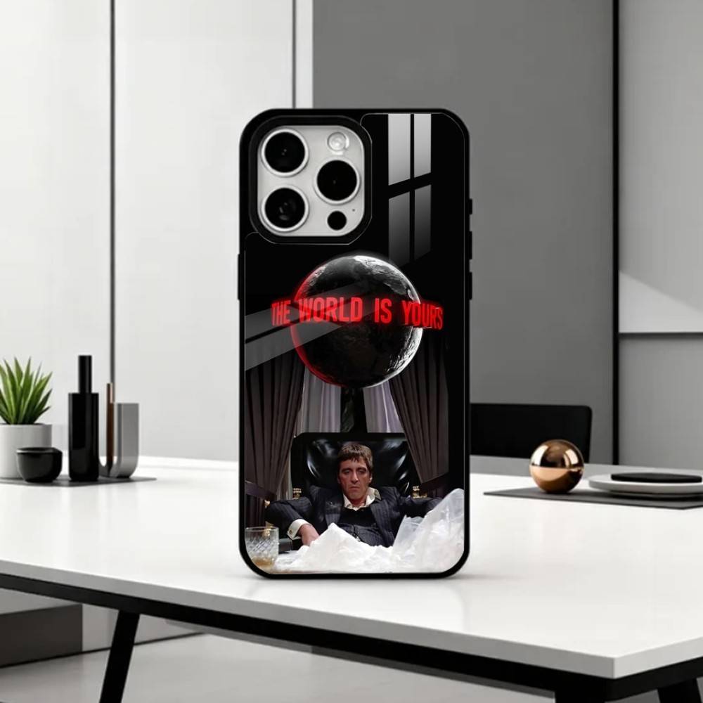

The World Is Yours S-Scarfaces Phone Case For iPhone17,16,15,14,13,12,11 Plus,Pro Max Magnetic For Magsafe Wireless Charging iPhone16PRO