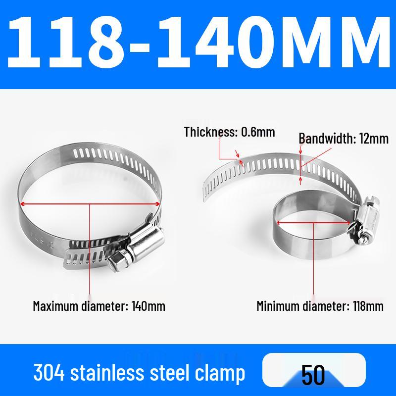 304 Stainless Steel Quick-Install Hose Clamp for Gas Pipes