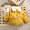 Solid Color Children's Cotton Wear Down Jacket Boys and Girls Personality Thickening Warm Fur Collar Coat