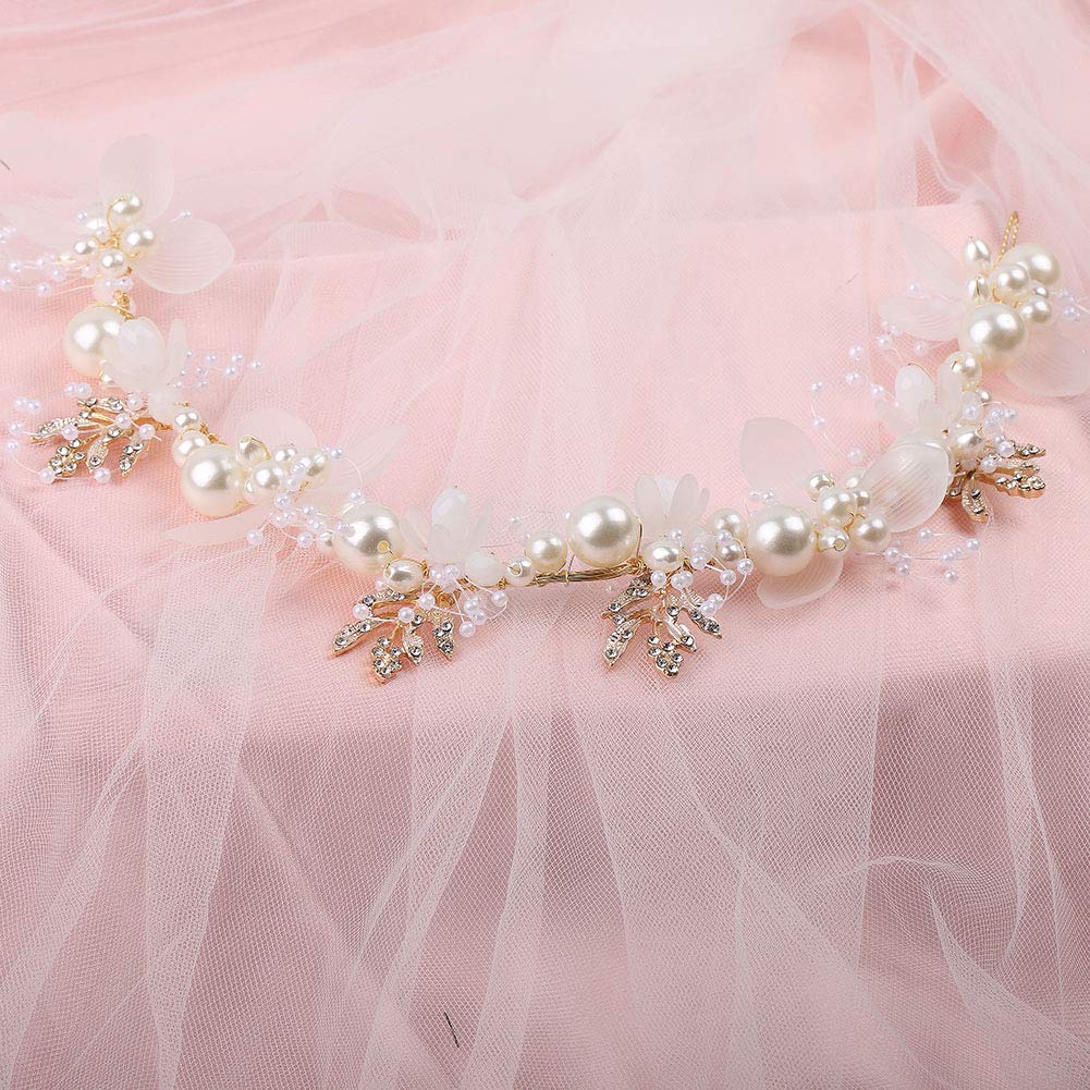 Sitengle Hair Head Dress with Hair Hair Flower Girl Hair Perfect for Entrance and Graduations Ornament, Headband, Children's Pearls, Accessory, Band,