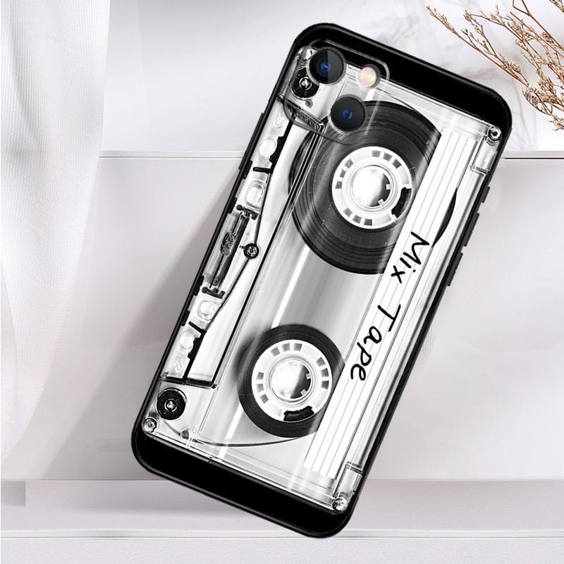 Cassette Mix Tape Shockproof Case For iPhone 17 11 14 15 16 Pro Max Plus 12 13 Mini 16e 17 Air Phone Cover