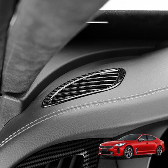 ABS Carbon Fiber Console Air Vent Outlet Cover Trim For Kia Stinger 2018-