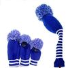 3pcs Protective Golf Club Headcover Soft Durability Universals Golf Club Cover for Drivers Soft Inner Lining