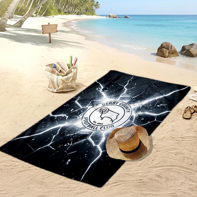 Toalla de Playa con Estampado de Fútbol del Derby County, Toalla Grande Suave de Secado Rápido para Playa, Camping, Natación