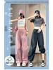 Women's Dopamine Paratrooper Jumpsuit: High-Waist, Loose-Fit, Wide-Leg Windbreaker Pants for Spring and Autumn