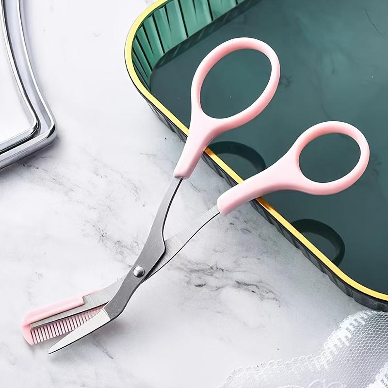Eyebrow Trimmer Makeup Tools Stainless Steel Eyebrow Scissors With Comb Hair Removal Eyebrows Shaping Makeup Tools