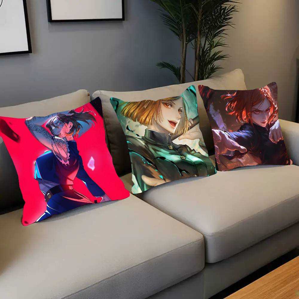 Kugisaki Nobara Anime Pillow Case Square Pillow Bedroom Sofa Leisure Comfort Cushion Car Home Decoration