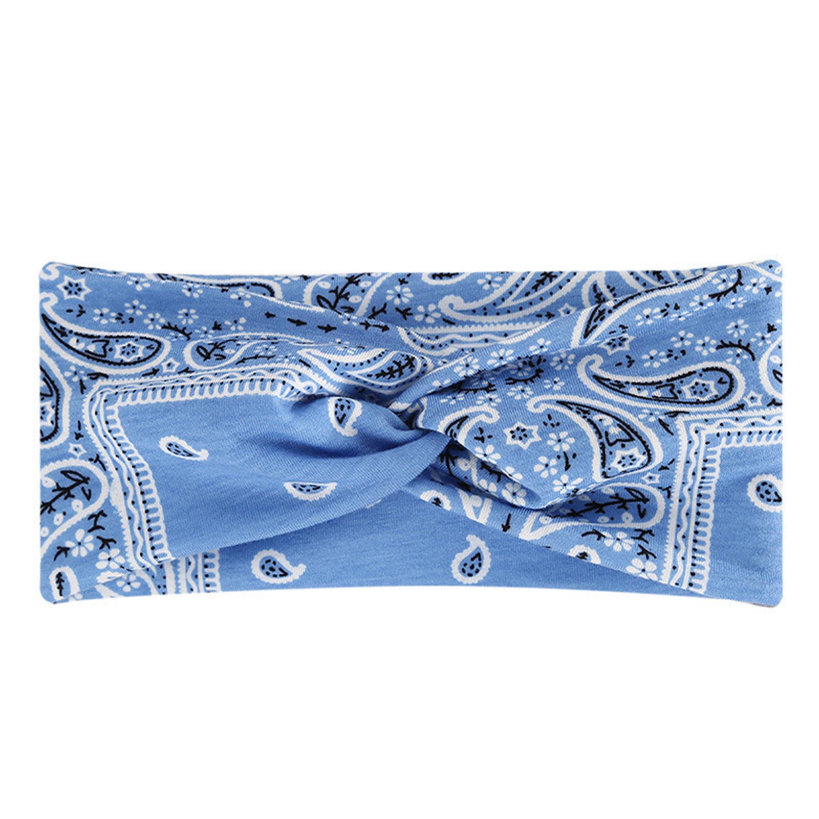 

Женская эластичная хлопковая повязка на голову с узором «пейсли», «кешью», «цветочный» для спорта и ухода за волосами