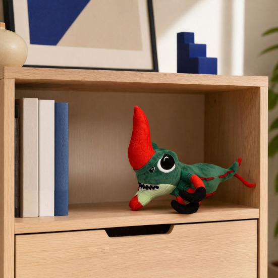 Fish Plush Toy, Game Character Stuffed Animal Doll, Soft Collectible Figure for Fans, Home Desk Decor