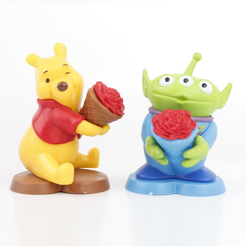 7Pcs Stitch Swim Series Anime Kawaii Ornament Model Collection Doll Toy Christmas Gift Entertaining Play Safe Kid Friendly Fun