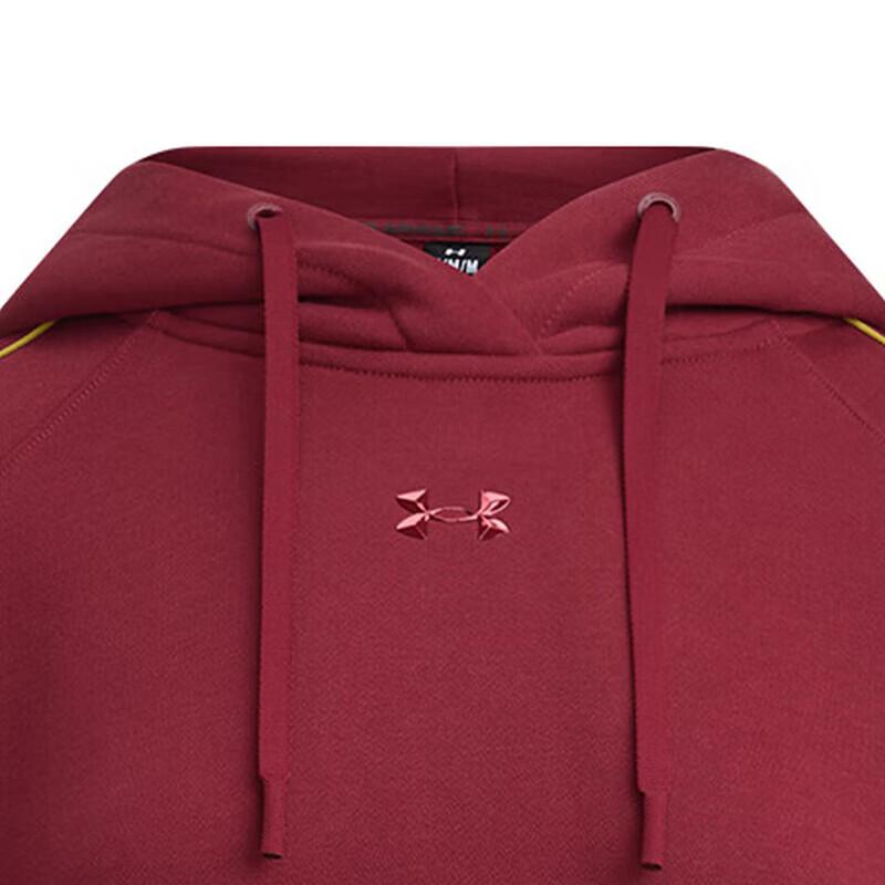 Under Armour Casual Sports Series Fashion Simple Loose Hooded Sweatshirt Women sweatshirt Flame-Red 6006010-625
