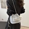 Summer small bag women 2 new high-end niche designer chain messenger bag fashion bucket bag