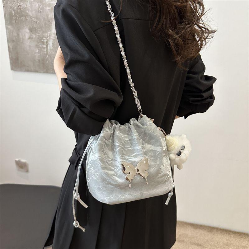 Summer small bag women 2 new high-end niche designer chain messenger bag fashion bucket bag