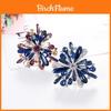 Spilla Floreale di Cristallo a Goccia Blu Vintage con Materiale in Lega per Donne alla Moda