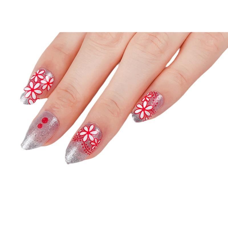 Leopard Print Small Fresh Waterproof Long-lasting 3D Nail Sticker Patch Removable Wear Nail Sticker Full Stick
