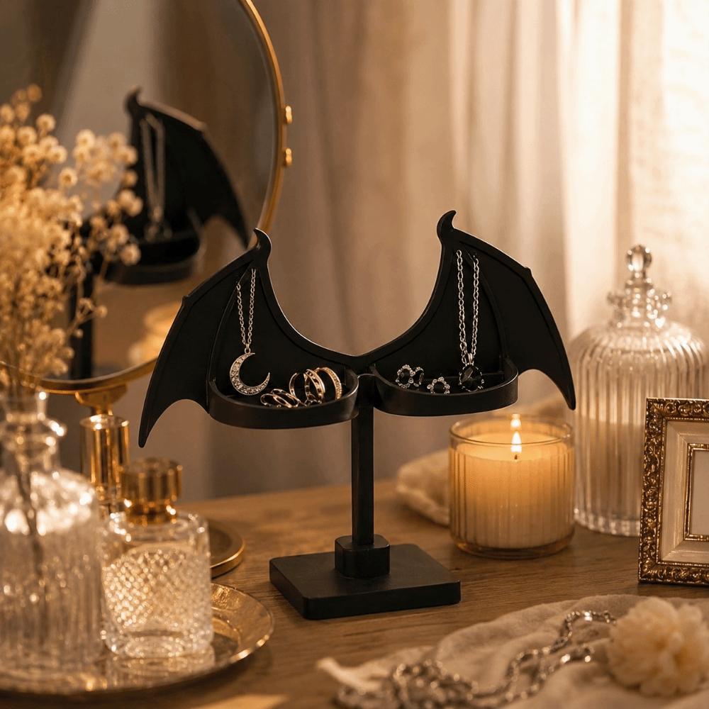 Bat Wing Storage Rack Halloween Ornaments Jewelry Display Stand Eyeglasses Holder Desk Display