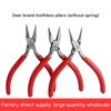 Smooth Tip Jewelry Pliers Manual Hand Tool with Red Grip Handles for Beading, Fine Wire Work and Small Findings
