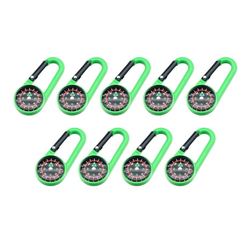 Multifunction Keychain Pocket Outdoor Carabiner Compasses Navigation Tool for Teen Adults Hiking Camping Compasses Portable