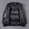 Thick Men Cowhide Leather Jacket Warm Genuine Cow Leather Duck Down Coat For -25~0 Degree Winter Clothing