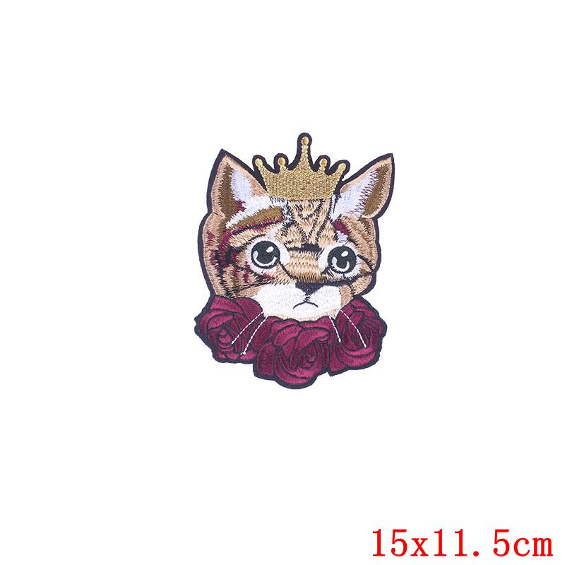 Punk Animal Large Embroidery Patch Iron On Patches For Clothing Thermoadhesive Patches On Clothes Sewing Patch For Jacket Back