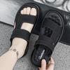 Men's Sandals Summer Outdoor Waterproof Anti Slip Casual Sandals Thick Soled Comfort Beach Shoes Dual-purpose Driving Slippers