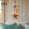 Waterproof LED String Lights Lighted Wooden Fish Starfish Wall Decor, Beachy Decor with Warm LEDs, Bathroom And Bedroom Coastal Nautical Hanging