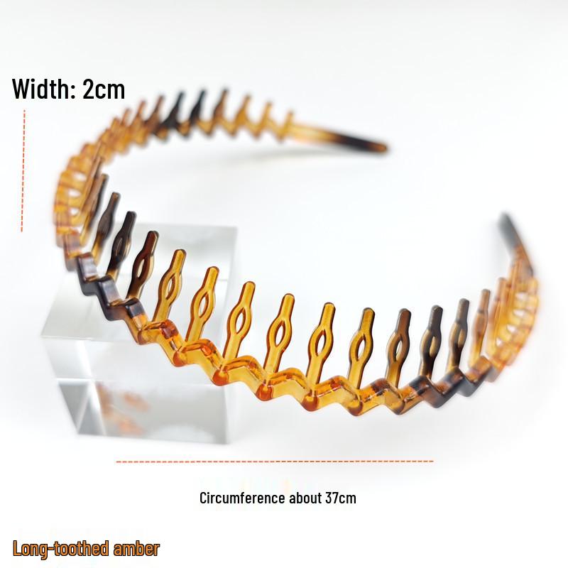 Women's Non-slip Black Headband with Teeth for Face Washing & Facial Masks