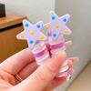 Elastic Rainbow Hair Ring Star Spiral Coil Hair Rope Elegant Telephone Line Hair Rope  Party
