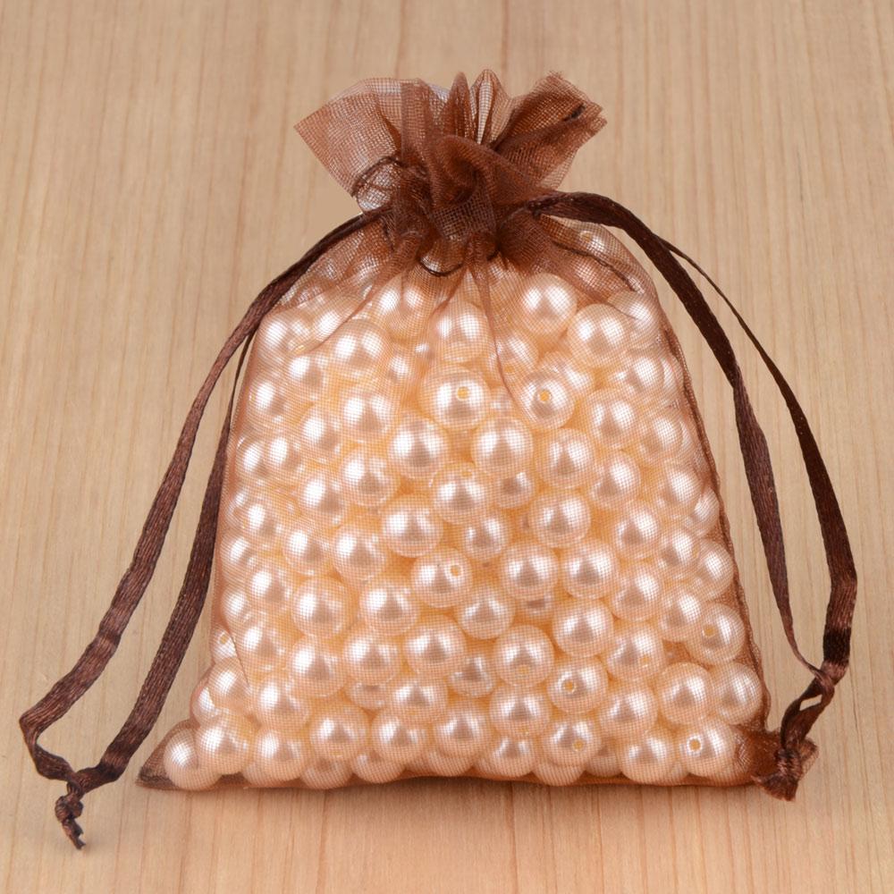 50pcs/lot 7x9cm Drawstring Organza Bags, Good Quality For Candy And Jewelry Packaging