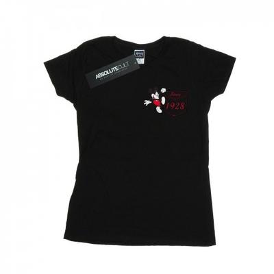 Womens/Ladies Mickey Mouse Faux Pocket Since 1928 Cotton T-Shirt
