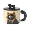 Ceramic Cup Cute Cat Mug with Lid High Value Water Cup for Girls Home Couple Coffee Breakfast Cup for Men