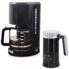 Cafetière À Filtre - Briebe - SKT1188BLK - 10 Tasses - Mousseur À Lait Électrique - 1000W Noir