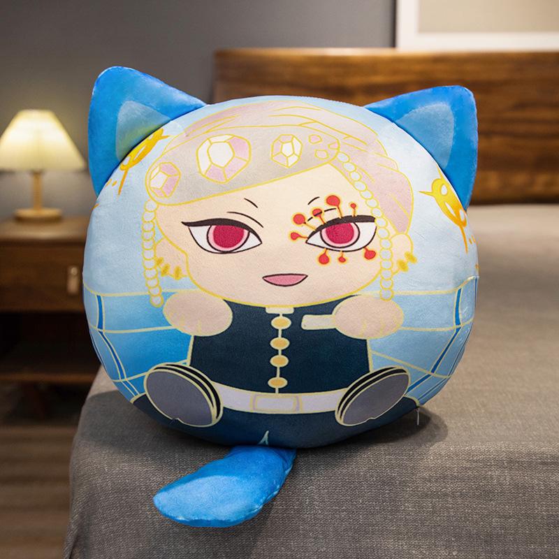 Demon Slayer Plush Pillow & Keychain Set: Tanjiro, Nezuko, Zenitsu, Shinobu, Inosuke