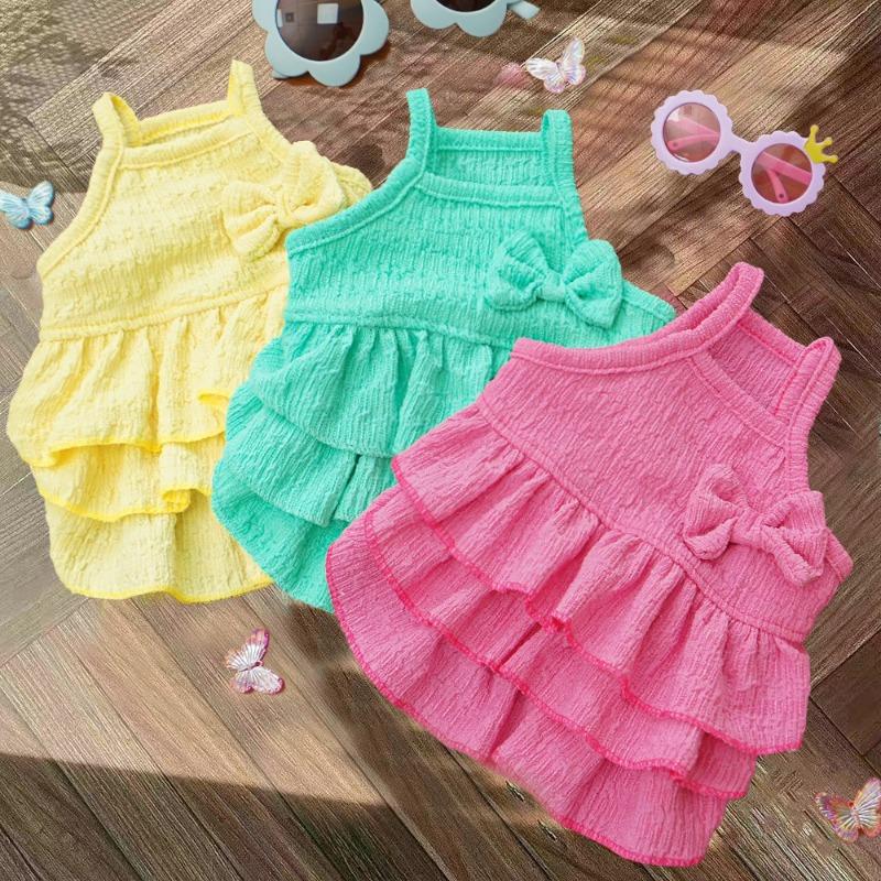 Nouvelle Robe Princesse pour Chien Animal de Compagnie Printemps Été Mince Bichon Frisé Vêtements pour Petit Chien Vêtements pour Chat Chat