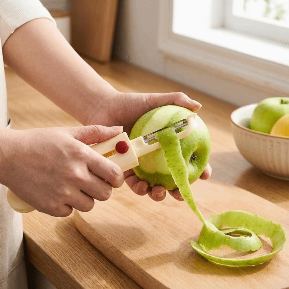Press-Type Vegetable Peeler Ergonomic Grip Kitchen Peeler Multi-functional Fruit Peeler  Camping