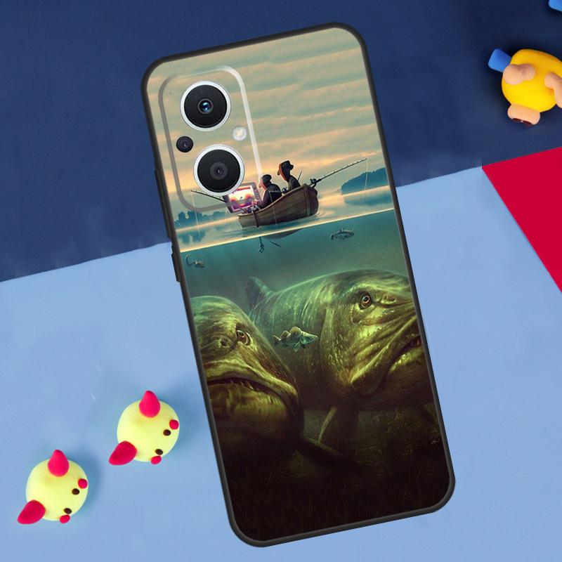 Fish Fishing For OPPO Reno 7 8 Lite 8T 10 11 12 13 14 Pro 11F 12F 13F 14F OPPO Find X8 X5 X6 X9 Pro Case