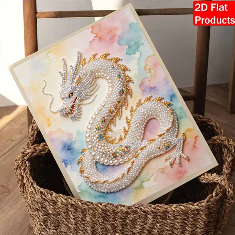 Pearl Art Painting Home Wall Decor Pearl Gemstone Painting Chinese Dragon Crafts Adult/Beginner Gift Creative Home Decor Unframed Art