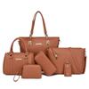 2023 Sada tašek pro matku a dítě: Trendy Kabelka, Taška přes rameno a Dámská velká taška crossbody - Šestidílná kolekce
