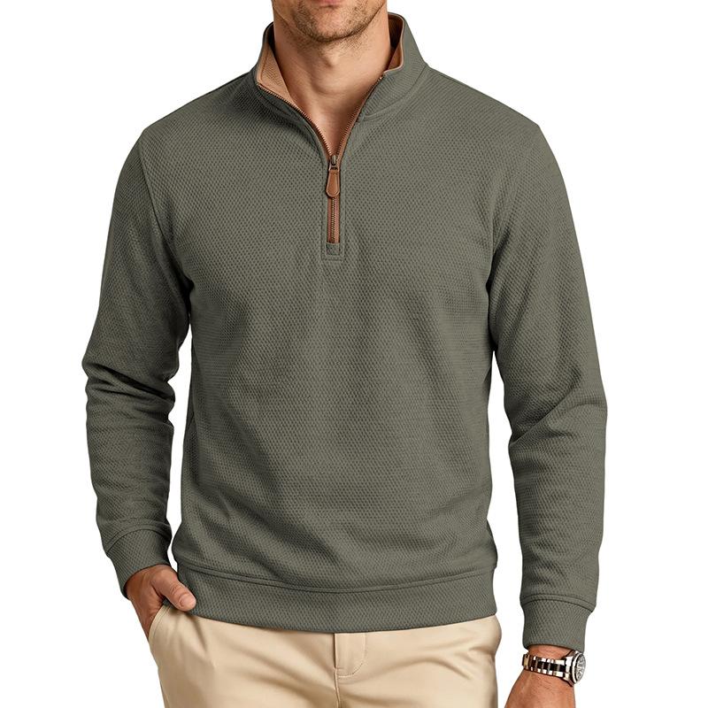 Men S Winter Outdoor Loose Fleece Lined Stand Collar Zip Up Sweatshirt